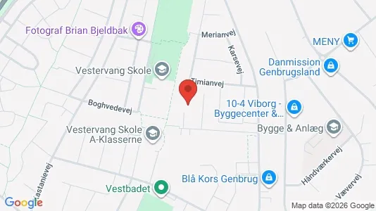 Lejligheder til salg i Viborg - kort over placeringen