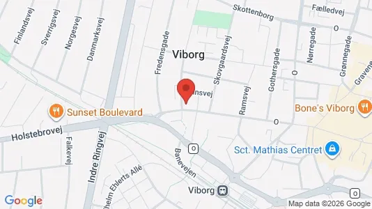 Lejligheder til salg i Viborg - kort over placeringen