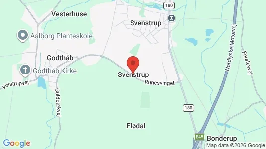 Lejligheder til salg i Svenstrup J - kort over placeringen