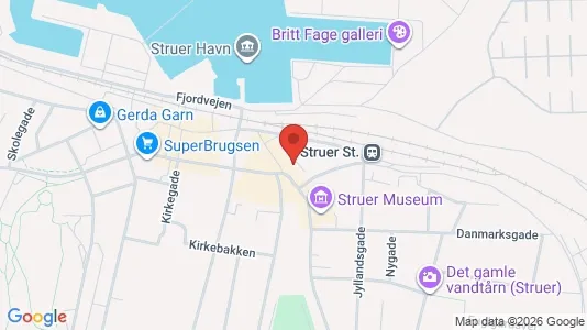 Lejligheder til salg i Struer - kort over placeringen