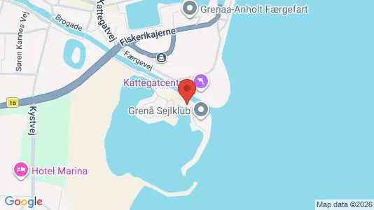 Lejligheder til salg i Grenaa - kort over placeringen