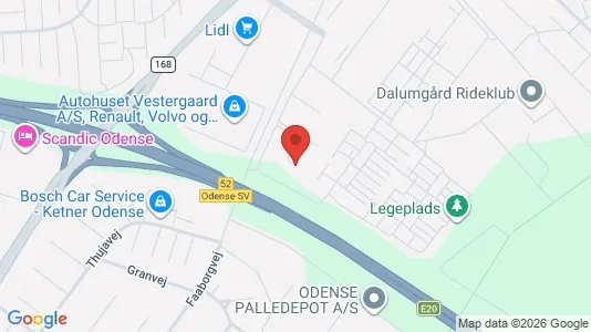 Lejligheder til salg i Odense SV - kort over placeringen