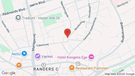 Lejligheder til salg i Randers C - kort over placeringen