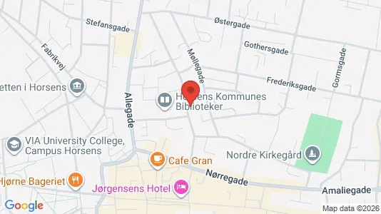 Lejligheder til salg i Horsens - kort over placeringen