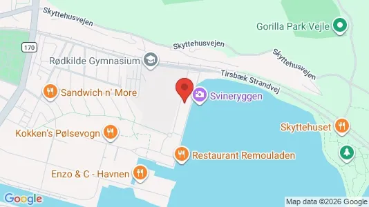 Lejligheder til salg i Vejle Centrum - kort over placeringen