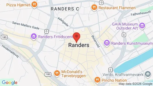 Lejligheder til salg i Randers C - kort over placeringen