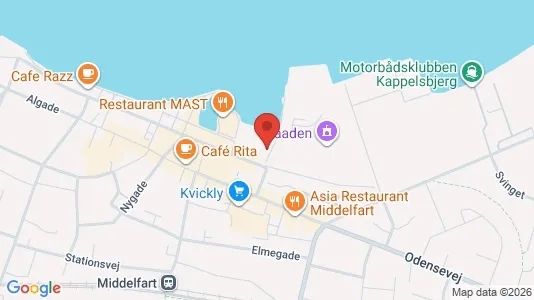 Lejligheder til salg i Middelfart - kort over placeringen
