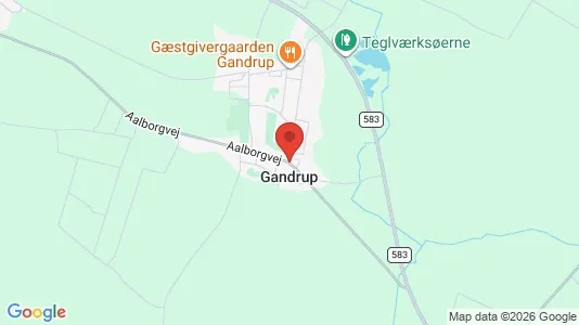 Lejligheder til salg i Gandrup - kort over placeringen