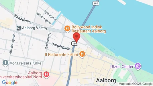 Lejligheder til salg i Aalborg Centrum - kort over placeringen