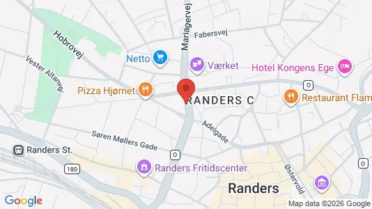 Lejligheder til salg i Randers C - kort over placeringen