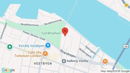 Lejligheder til salg i Aalborg Centrum - kort over placeringen