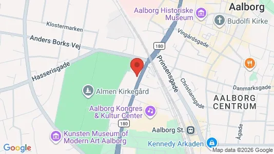 Lejligheder til salg i Aalborg Centrum - kort over placeringen