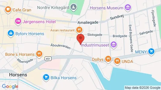 Lejligheder til salg i Horsens - kort over placeringen