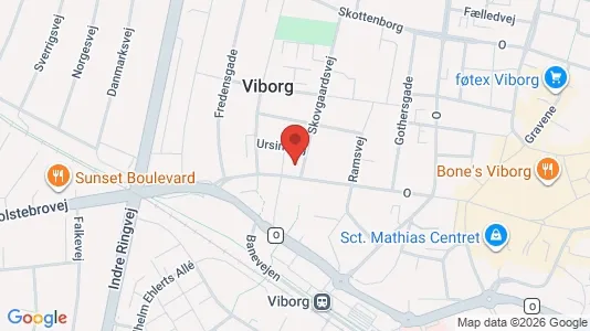 Lejligheder til salg i Viborg - kort over placeringen
