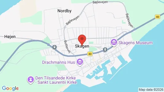 Lejligheder til salg i Skagen - kort over placeringen
