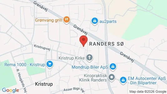 Lejligheder til salg i Randers SØ - kort over placeringen
