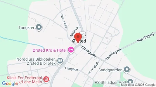 Lejligheder til salg i Ørsted - kort over placeringen
