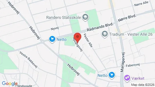 Lejligheder til salg i Randers C - kort over placeringen