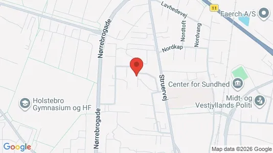 Lejligheder til salg i Holstebro - kort over placeringen
