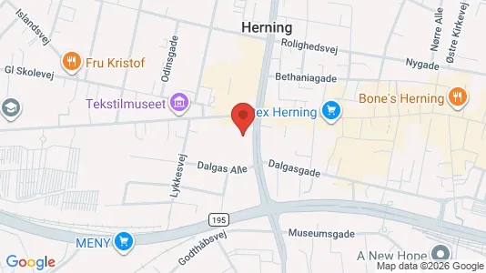 Lejligheder til salg i Herning - kort over placeringen
