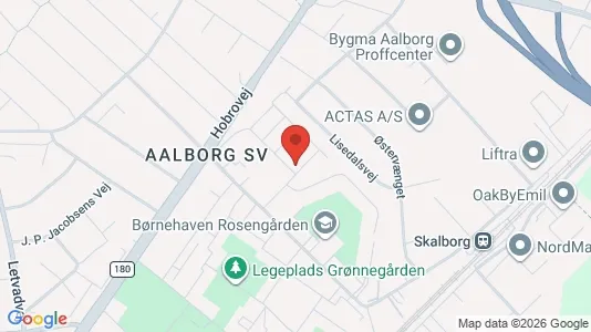 Lejligheder til salg i Aalborg SV - kort over placeringen