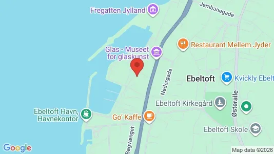Lejligheder til salg i Ebeltoft - kort over placeringen