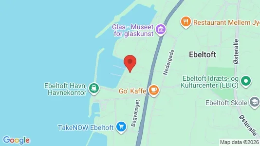 Lejligheder til salg i Ebeltoft - kort over placeringen