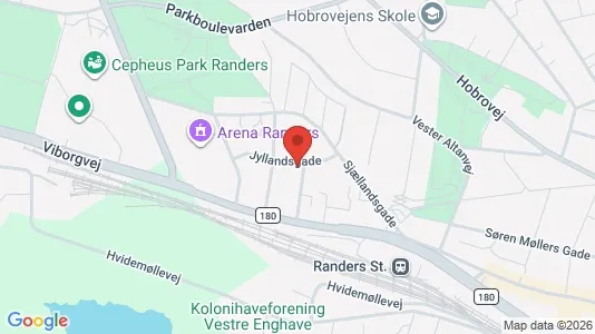 Lejligheder til salg i Randers C - kort over placeringen