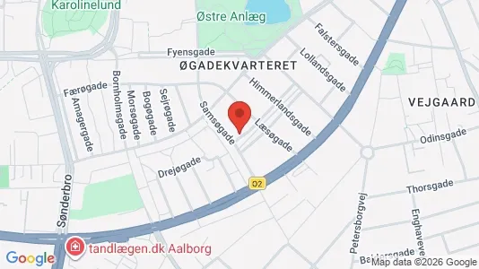 Lejligheder til salg i Aalborg Centrum - kort over placeringen