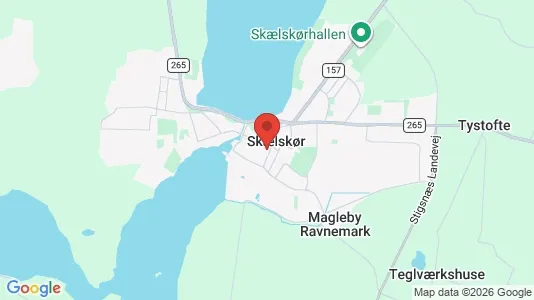 Lejligheder til salg i Skælskør - kort over placeringen