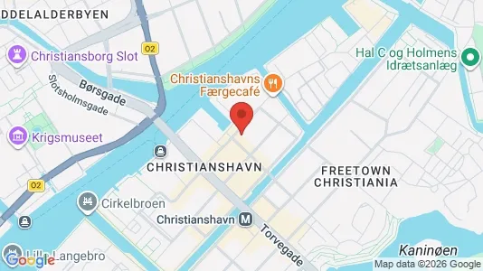 Lejligheder til salg i København K - kort over placeringen
