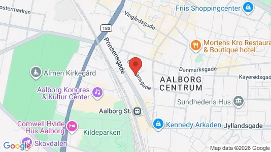 Lejligheder til salg i Aalborg Centrum - kort over placeringen