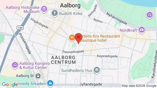 Lejligheder til salg i Aalborg Centrum - kort over placeringen