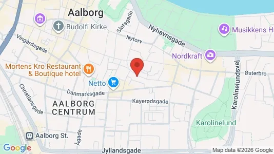 Lejligheder til salg i Aalborg Centrum - kort over placeringen