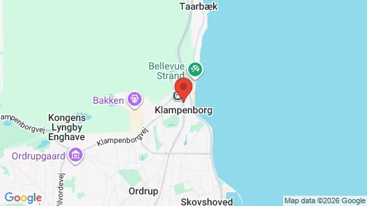 Lejligheder til salg i Klampenborg - kort over placeringen