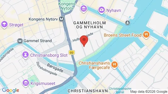 Lejligheder til salg i København K - kort over placeringen