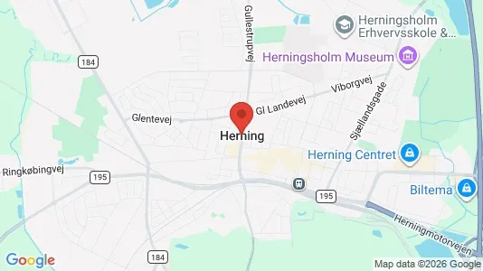 Lejligheder til salg i Herning - kort over placeringen