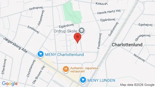 Lejligheder til salg i Charlottenlund - kort over placeringen