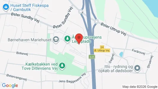 Lejligheder til salg i Aalborg Centrum - kort over placeringen