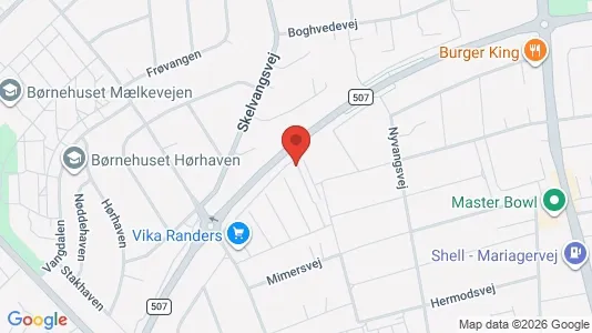 Lejligheder til salg i Randers NV - kort over placeringen
