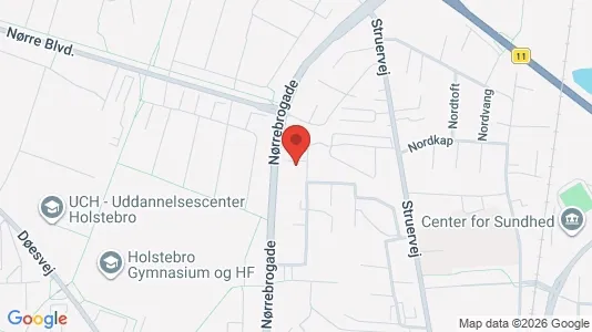 Lejligheder til salg i Holstebro - kort over placeringen