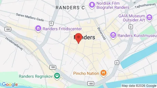 Lejligheder til salg i Randers C - kort over placeringen