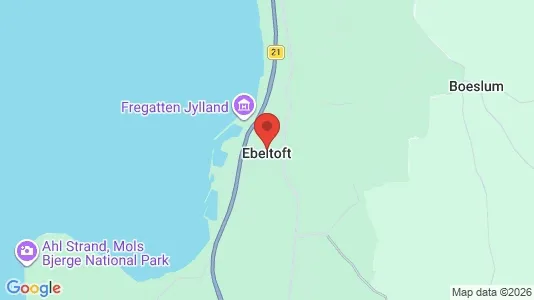 Lejligheder til salg i Ebeltoft - kort over placeringen