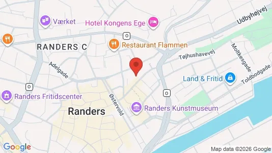 Lejligheder til salg i Randers C - kort over placeringen