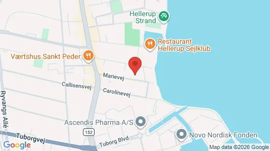 Lejligheder til salg i Hellerup - kort over placeringen