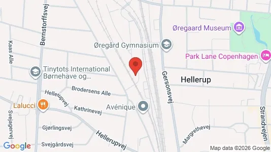 Lejligheder til salg i Hellerup - kort over placeringen