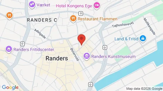 Lejligheder til salg i Randers C - kort over placeringen