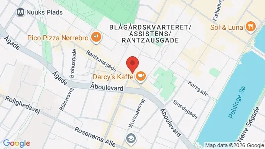 Lejligheder til salg i Nørrebro - kort over placeringen