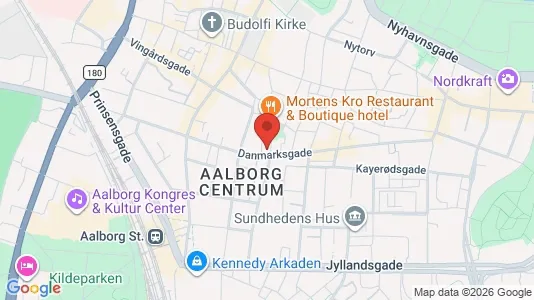 Lejligheder til salg i Aalborg Centrum - kort over placeringen