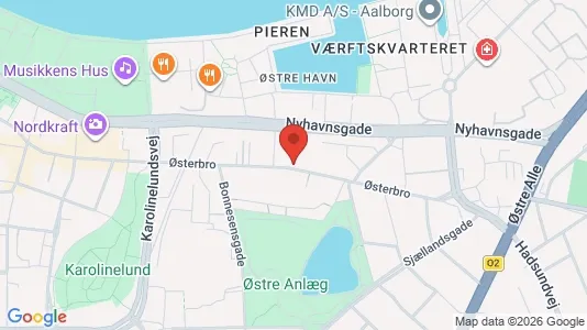 Lejligheder til salg i Aalborg Centrum - kort over placeringen